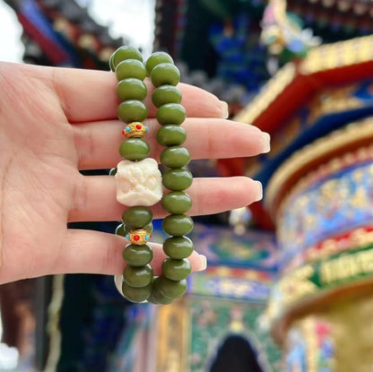 Double-circle Bodhi-awakening lion bracelet from Mount Wutai