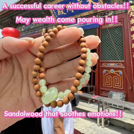 Milk-scented sandalwood “Qingshan Dai” bracelet from Mount Wutai