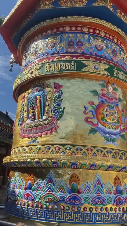 Mount Wutai Thangka multicolored rope